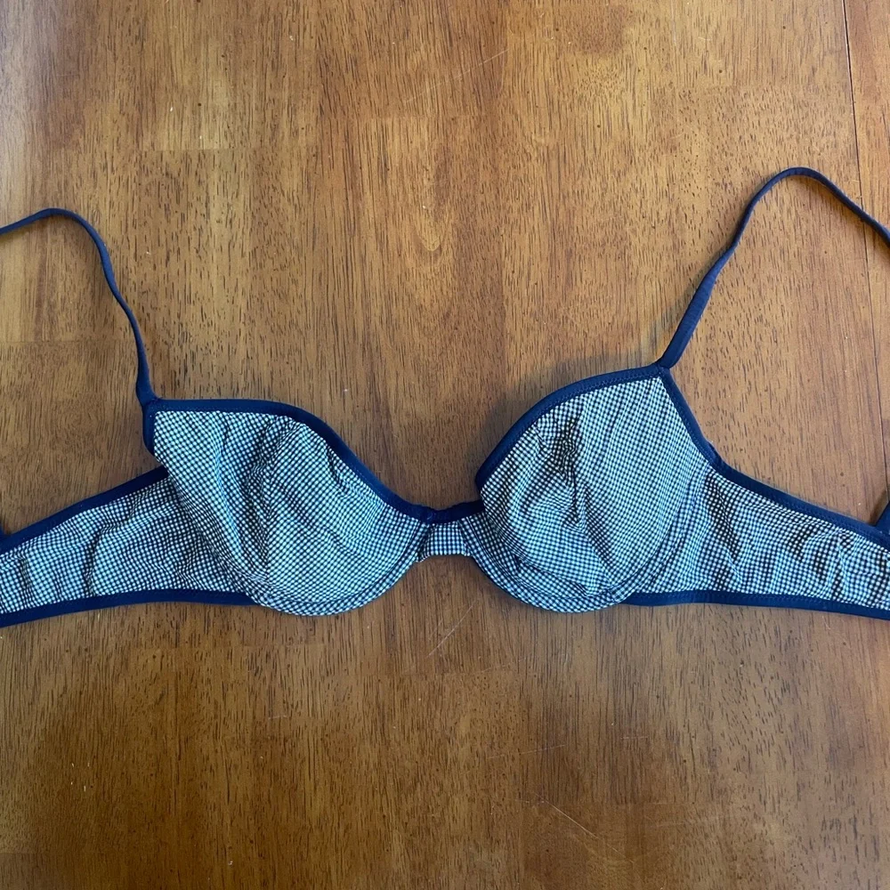 ERES Navy Gingham Bikini Set Size 6 - Picture 2 of 8